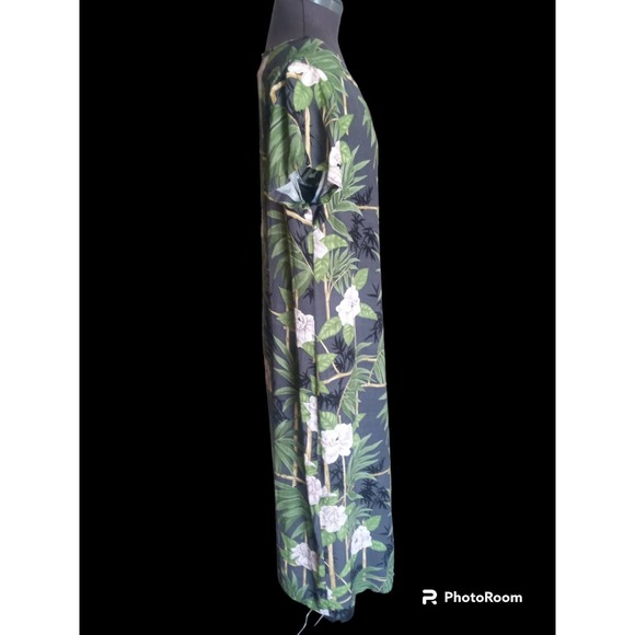 Two Palms woman's Hawaiian floral print short sleeve maxi dress, XL - Picture 4 of 5